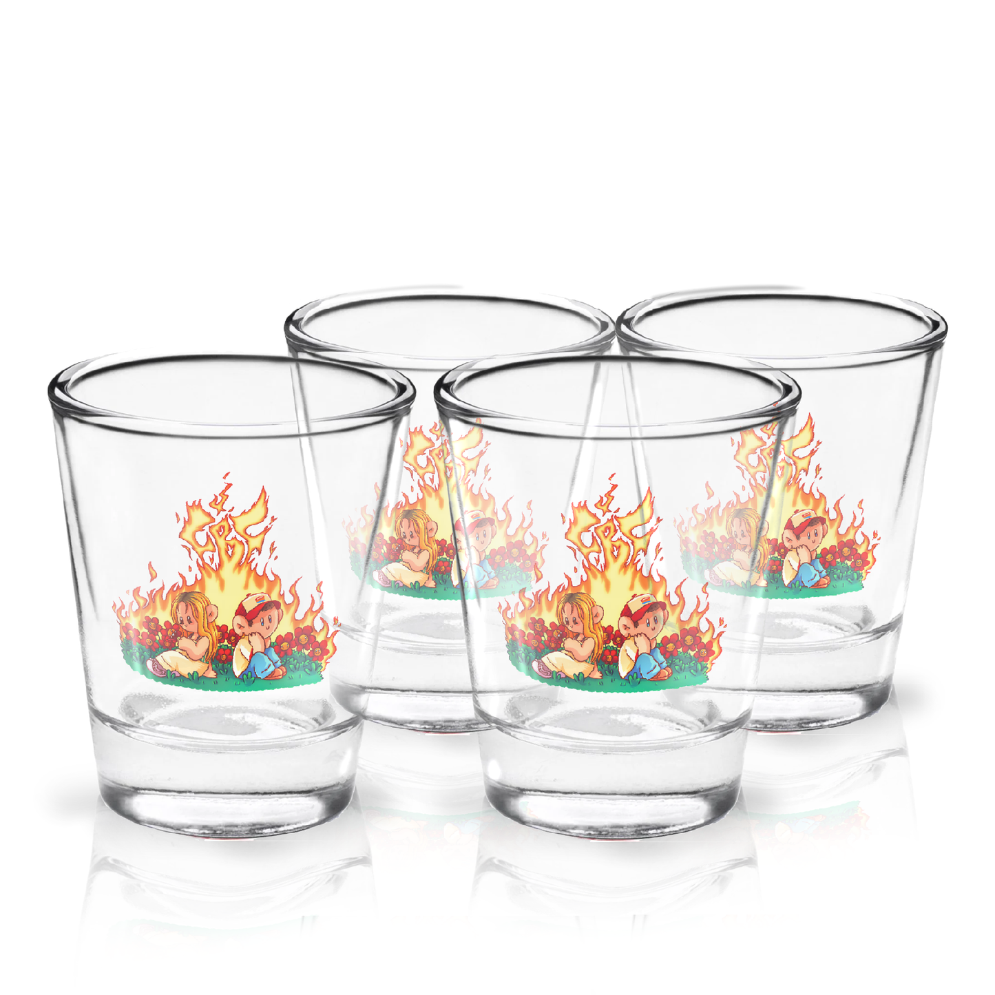 Fireball Friday Shot Glasses (Pack of 4)